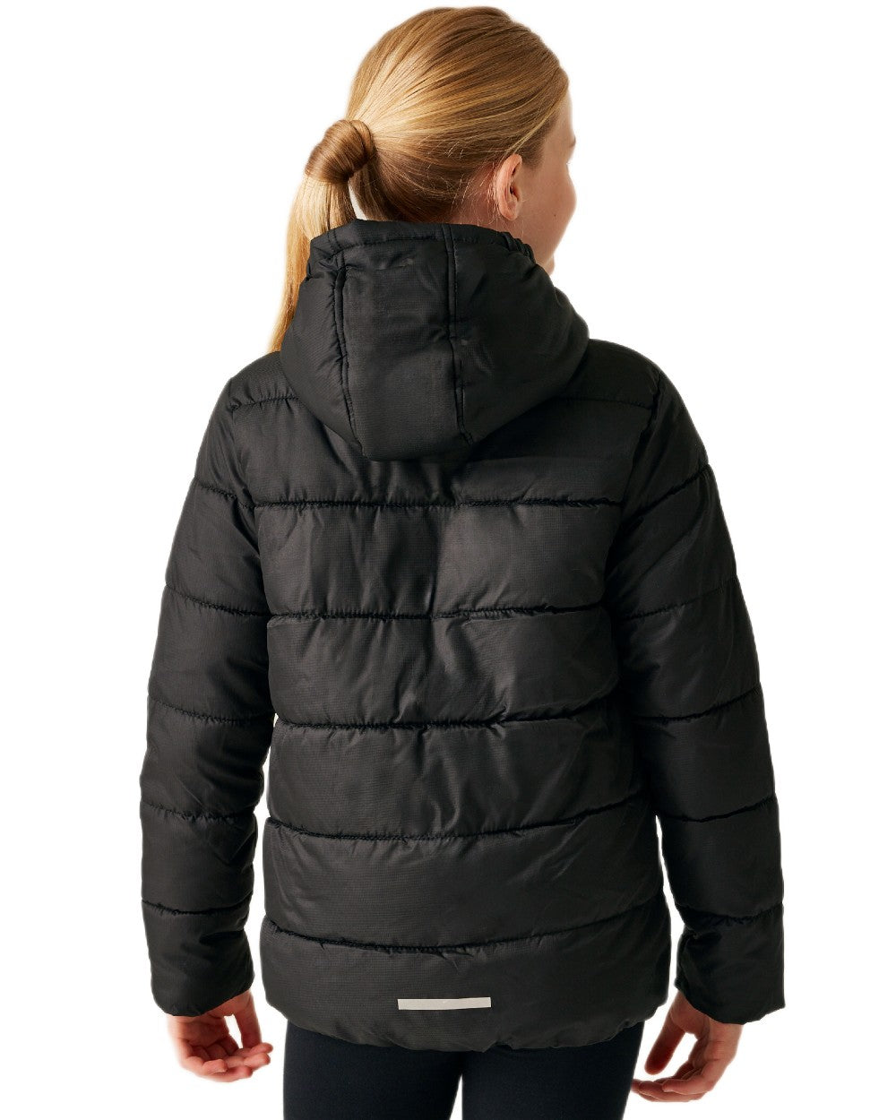 Black Classic Red coloured Regatta Professional Childrens Thermal Jacket on white background 