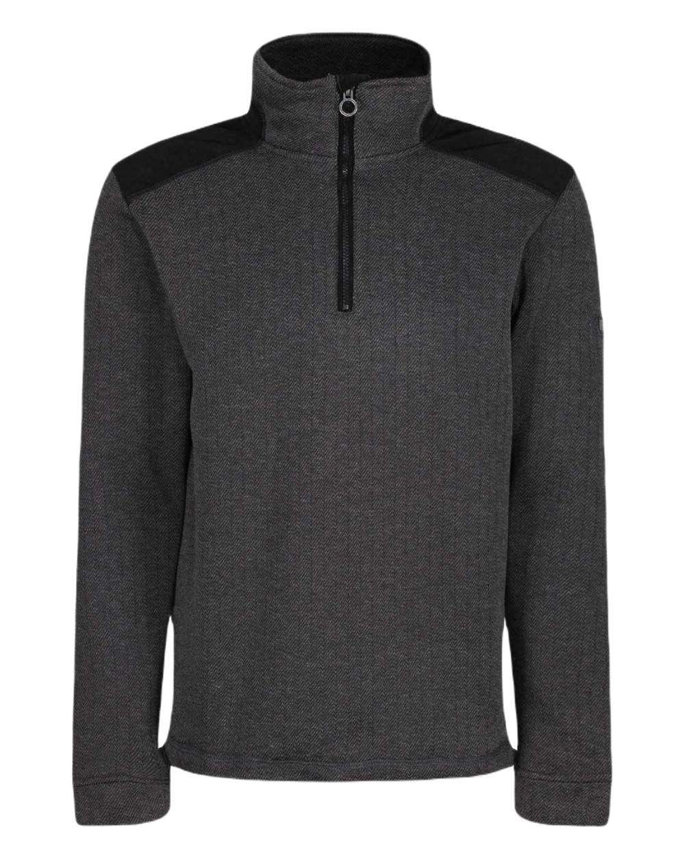Black Coloured Regatta Professional Holbeck Half Zip Fleece on white background 