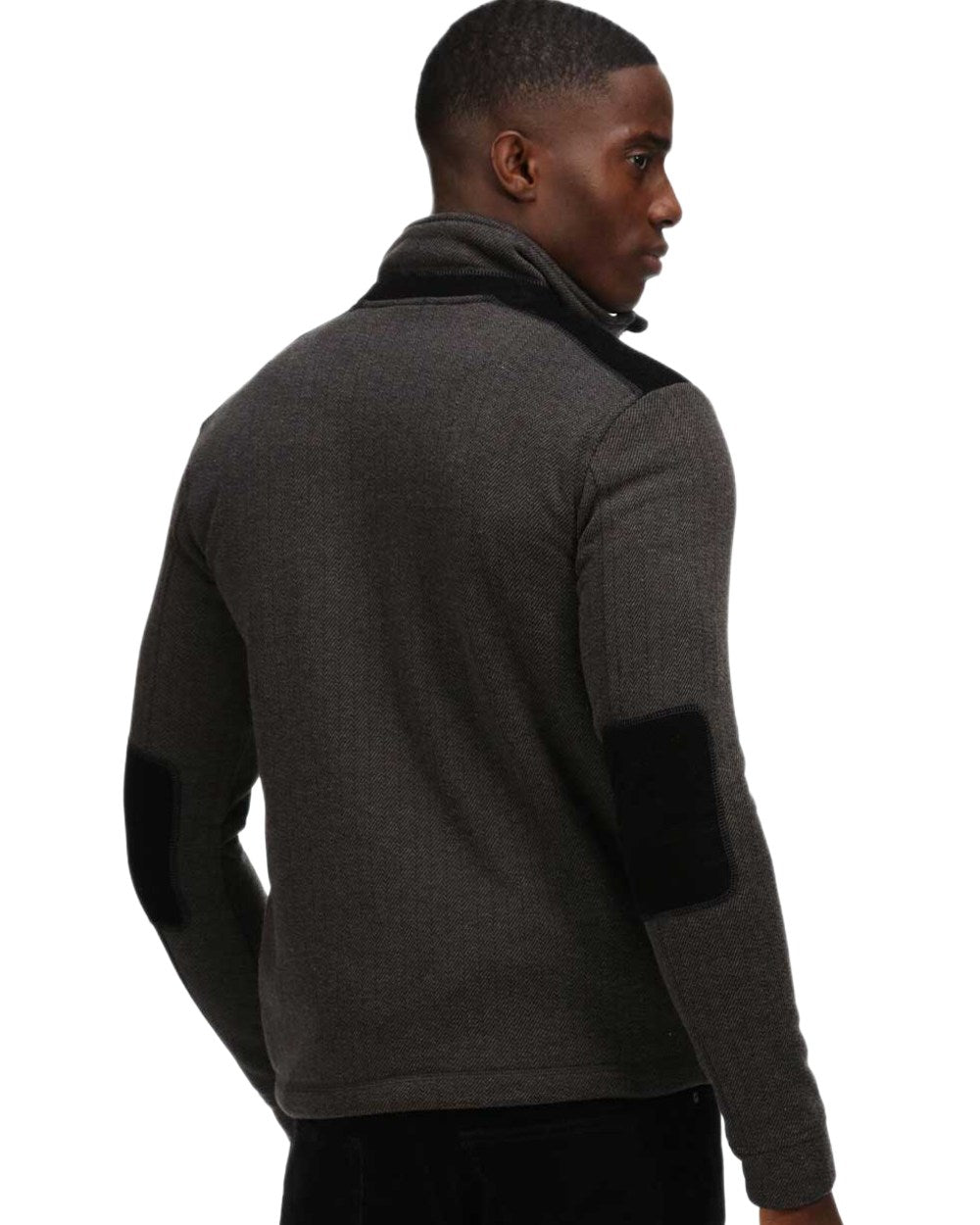 Black Coloured Regatta Professional Holbeck Half Zip Fleece on white background 