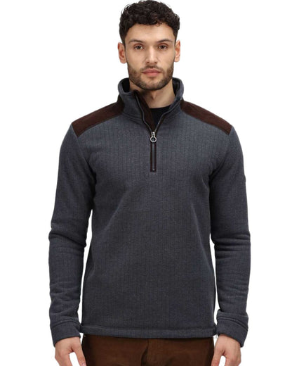 Navy Coloured Regatta Professional Holbeck Half Zip Fleece on white background 