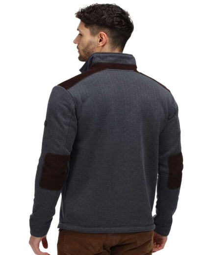 Navy Coloured Regatta Professional Holbeck Half Zip Fleece on white background 