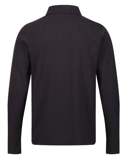 Seal Grey coloured Regatta Professional Mens 65/35 Long Sleeves Polo Top on white background 