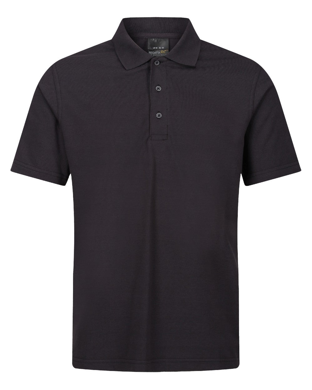 Seal Grey coloured Regatta Professional Mens 65/35 Short Sleeves Polo Top on white background 