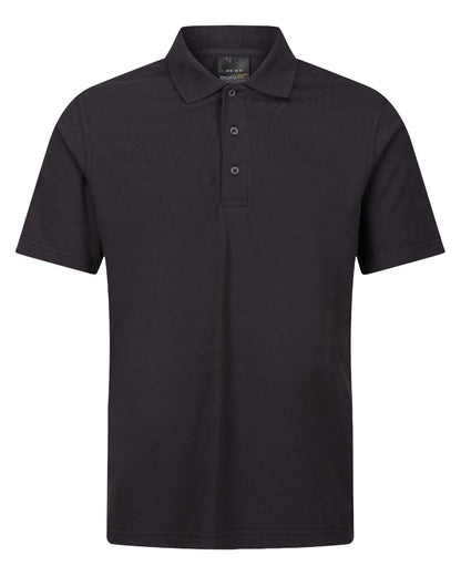 Seal Grey coloured Regatta Professional Mens 65/35 Short Sleeves Polo Top on white background 