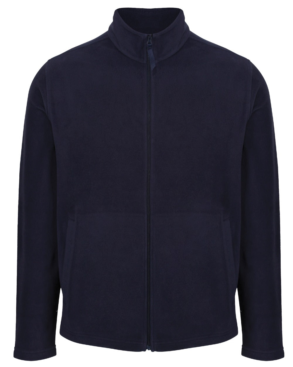 Dark Navy coloured Regatta Professional Mens Classic Full Zip Lightweight Microfleece Jacket on white background 