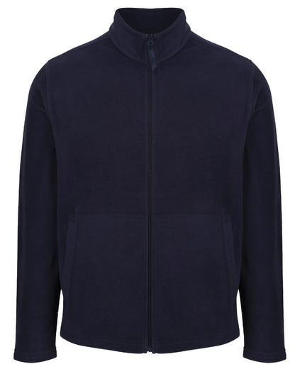 Dark Navy coloured Regatta Professional Mens Classic Full Zip Lightweight Microfleece Jacket on white background 