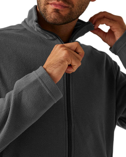 Seal Grey coloured Regatta Professional Mens Classic Full Zip Lightweight Microfleece Jacket on white background 