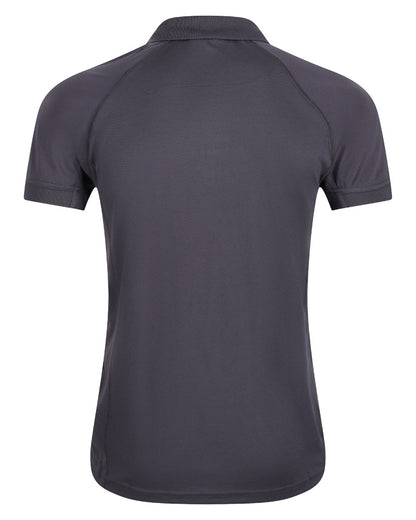 Iron coloured Regatta Professional Mens Coolweave Wicking Polo Shirt on white background 