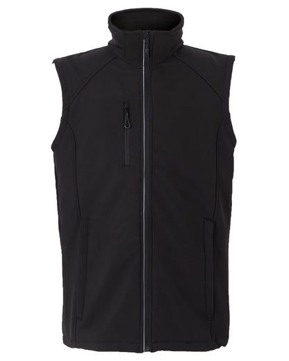 Black coloured Regatta Professional Mens Erasmus 4 In 1 Softshell Jacket on white background 