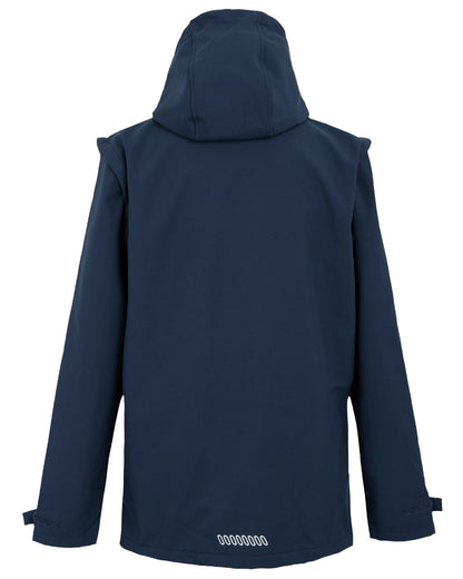 Navy coloured Regatta Professional Mens Erasmus 4 In 1 Softshell Jacket on white background 