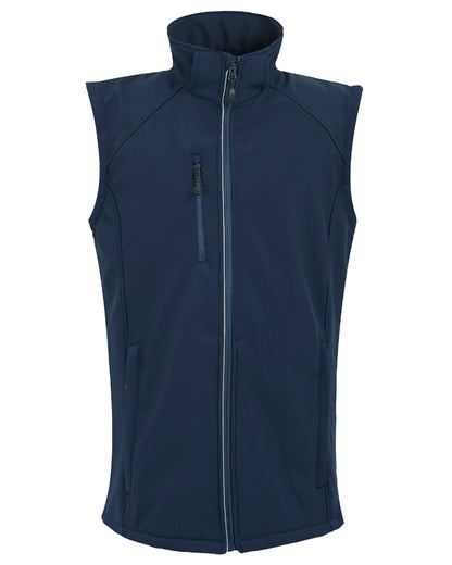 Navy coloured Regatta Professional Mens Erasmus 4 In 1 Softshell Jacket on white background 