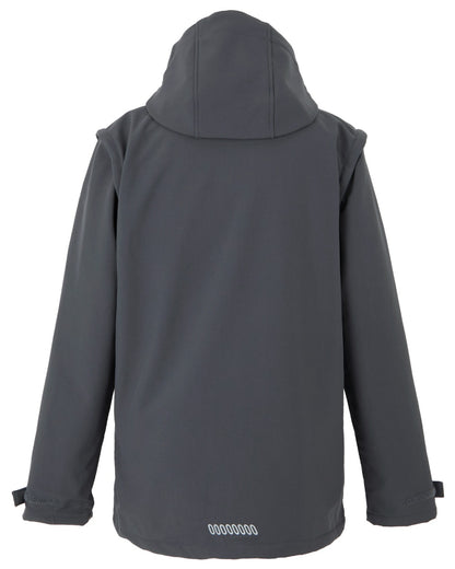 Seal Grey coloured Regatta Professional Mens Erasmus 4 In 1 Softshell Jacket on white background 