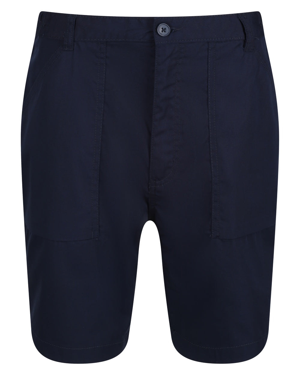 Navy coloured Regatta Professional Mens Multi Pocket Action Shorts on white background 