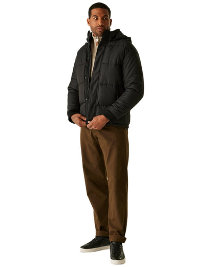 Black coloured Regatta Professional Mens Northdale Insulated Jacket on white background 