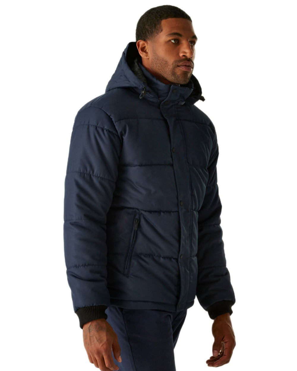 Navy coloured Regatta Professional Mens Northdale Insulated Jacket on white background 