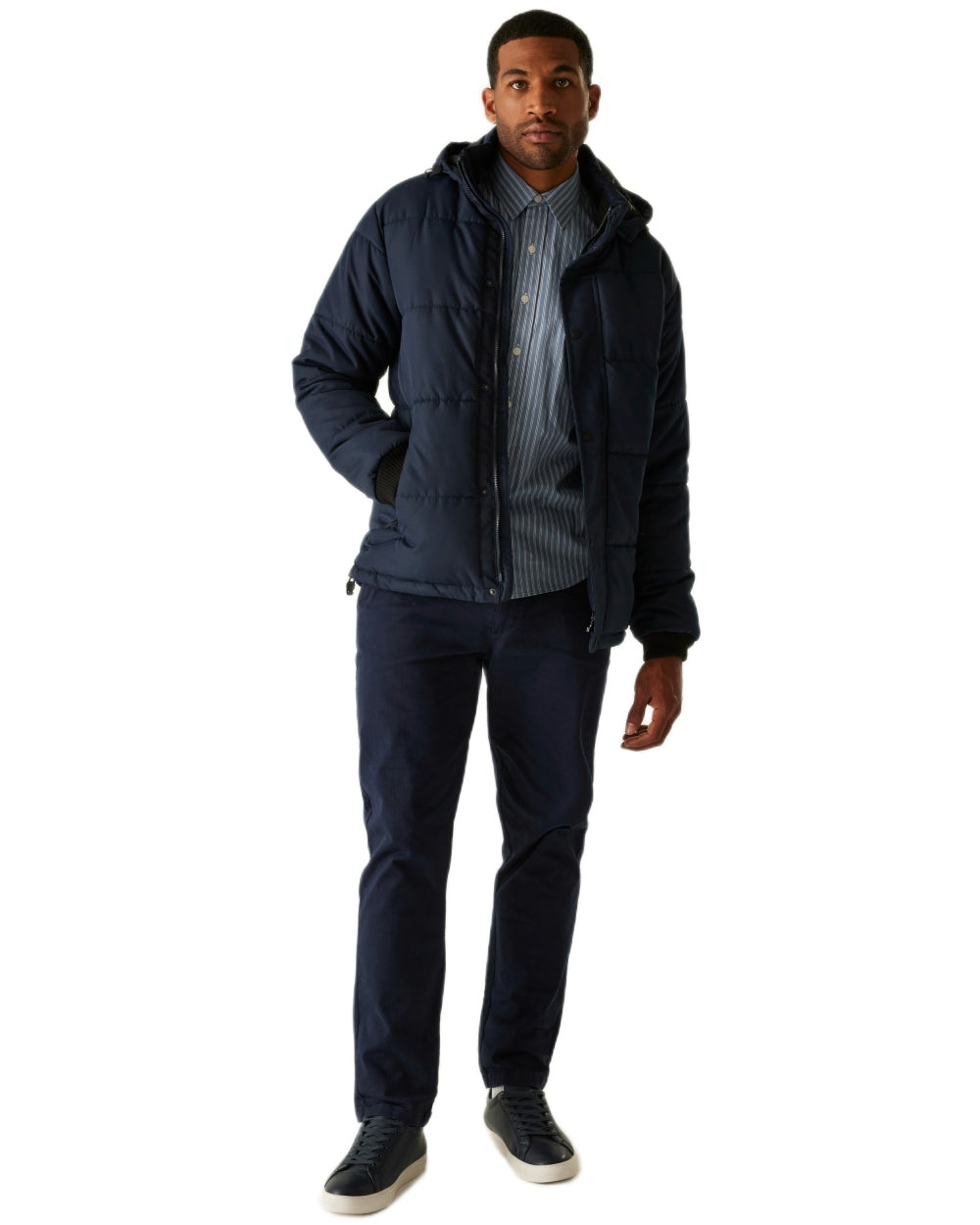 Navy coloured Regatta Professional Mens Northdale Insulated Jacket on white background 