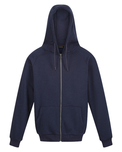Navy coloured Regatta Professional Mens Pro FZ Hoodie on white background 