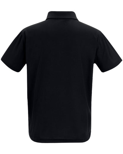 Black colour Regatta Professional Mens Pro Wicking Pique Polo Shirt on white background 