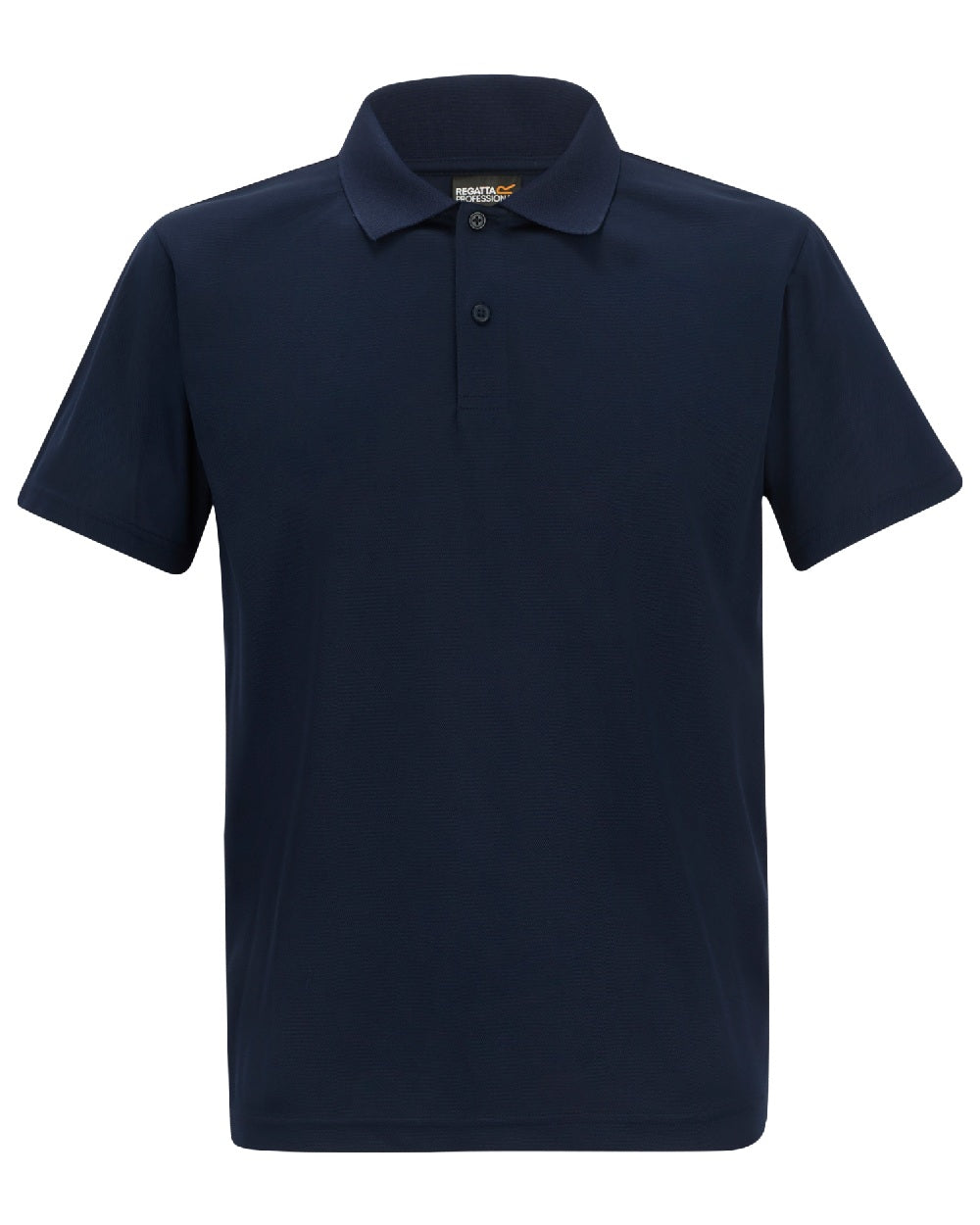 Navy colour Regatta Professional Mens Pro Wicking Pique Polo Shirt on white background 