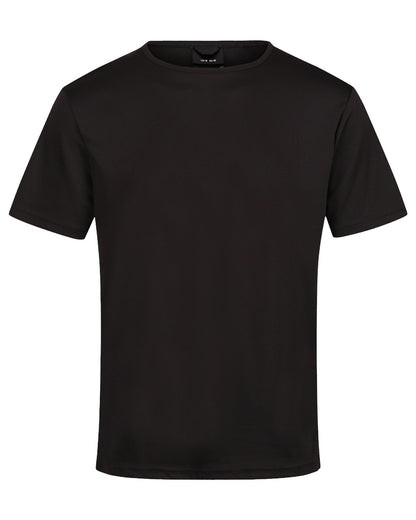 Black coloured Regatta Professional Mens Pro Wicking T-Shirt on white background 