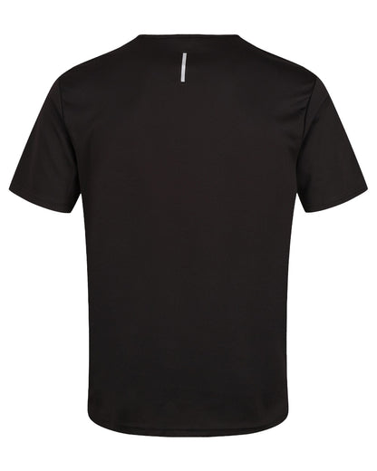 Black coloured Regatta Professional Mens Pro Wicking T-Shirt on white background 