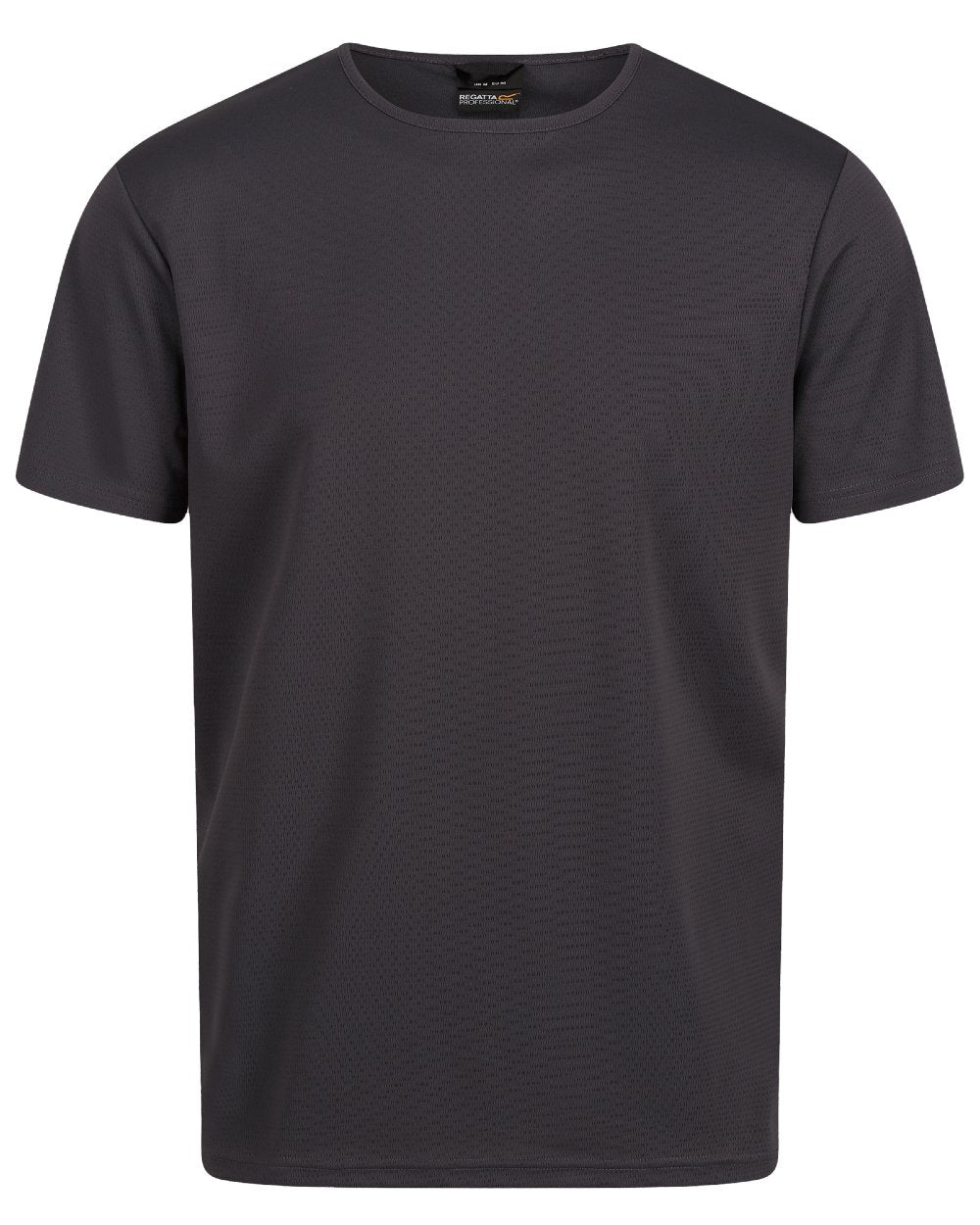 Seal Grey coloured Regatta Professional Mens Pro Wicking T-Shirt on white background 