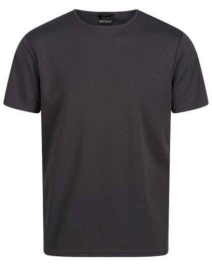 Seal Grey coloured Regatta Professional Mens Pro Wicking T-Shirt on white background 