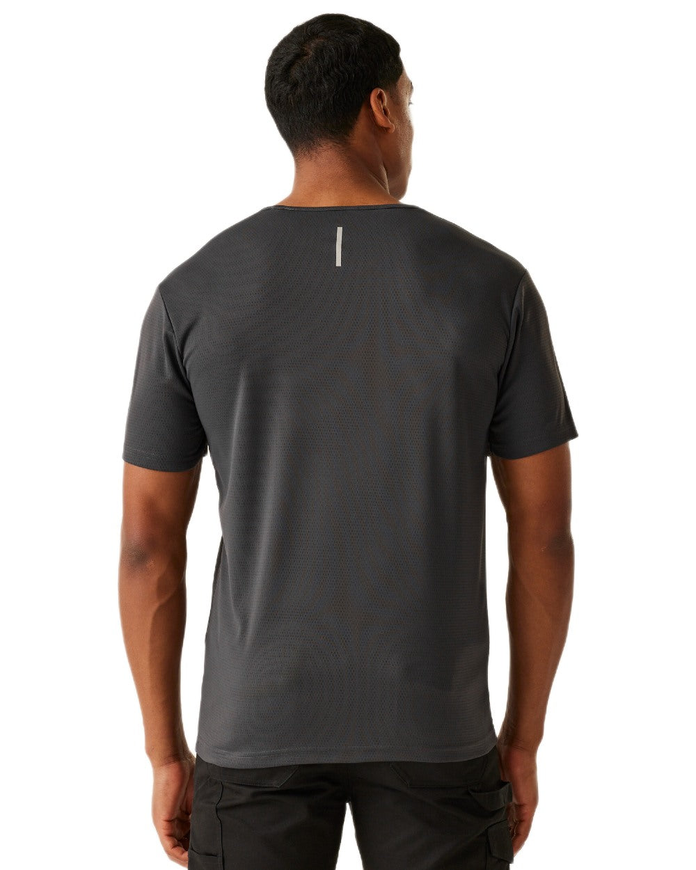Seal Grey coloured Regatta Professional Mens Pro Wicking T-Shirt on white background 
