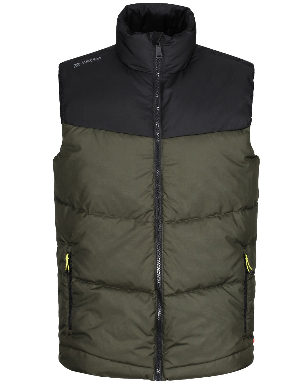 Dark Khaki coloured Regatta Professional Mens Regime Insulated Bodywarmer on white background 