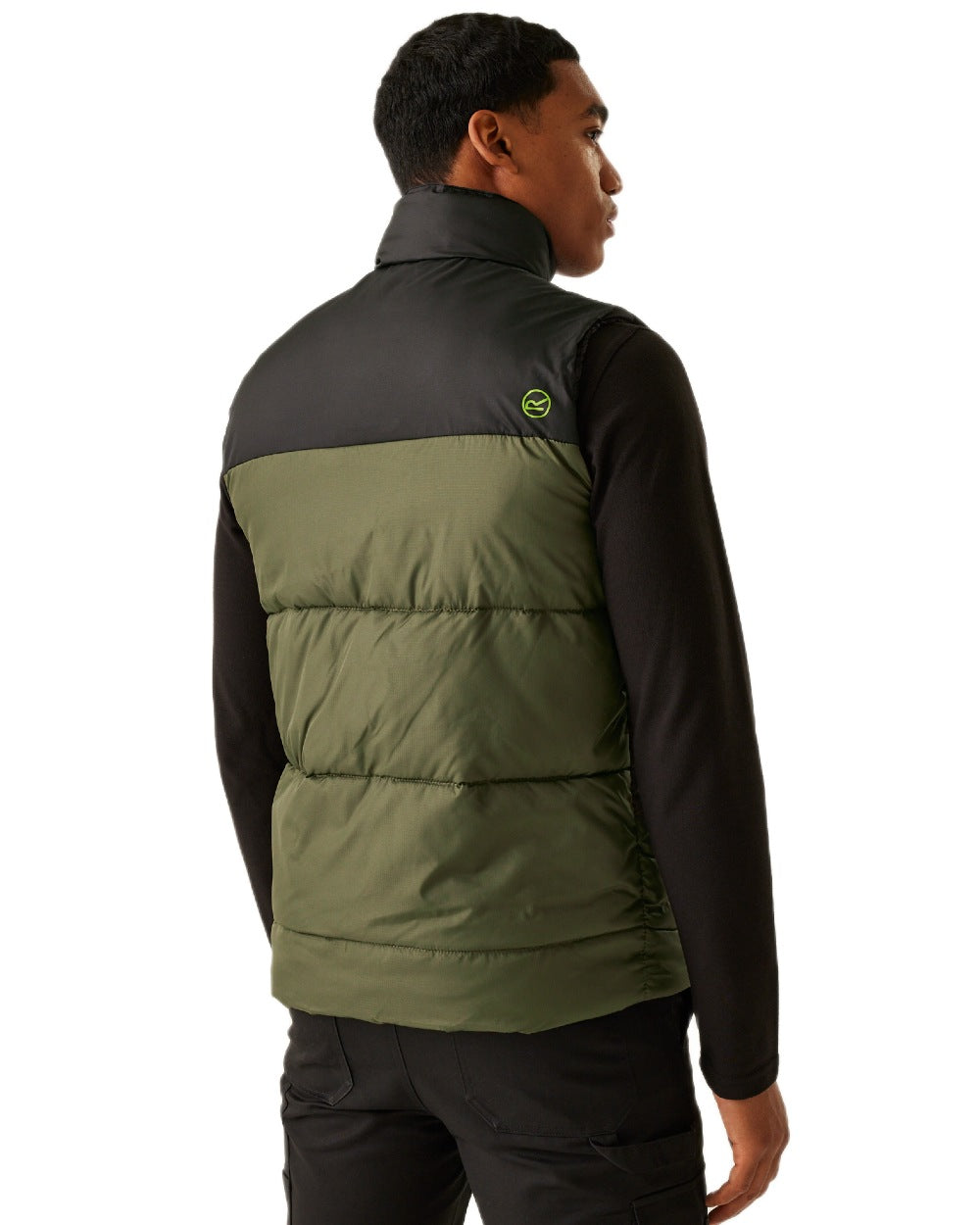 Dark Khaki coloured Regatta Professional Mens Regime Insulated Bodywarmer on white background 