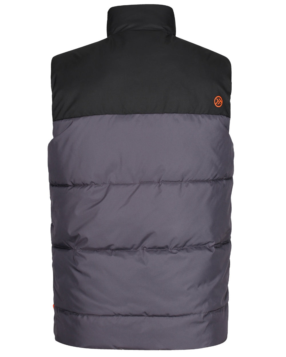 Iron Black coloured Regatta Professional Mens Regime Insulated Bodywarmer on white background 