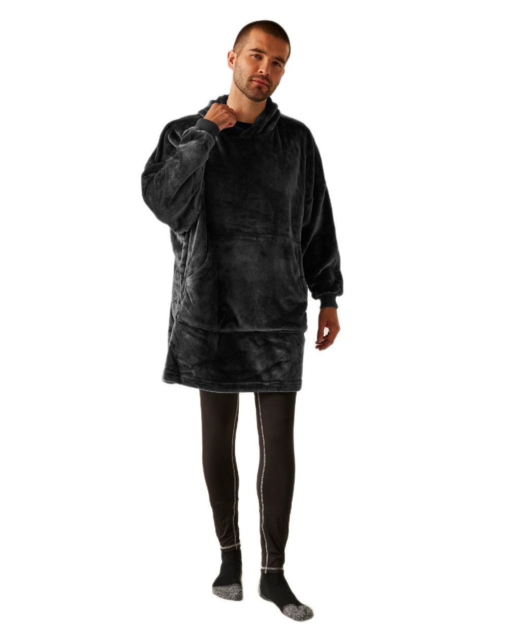 Seal Grey coloured Regatta Professional Mens Snuggler Fleece on white background 