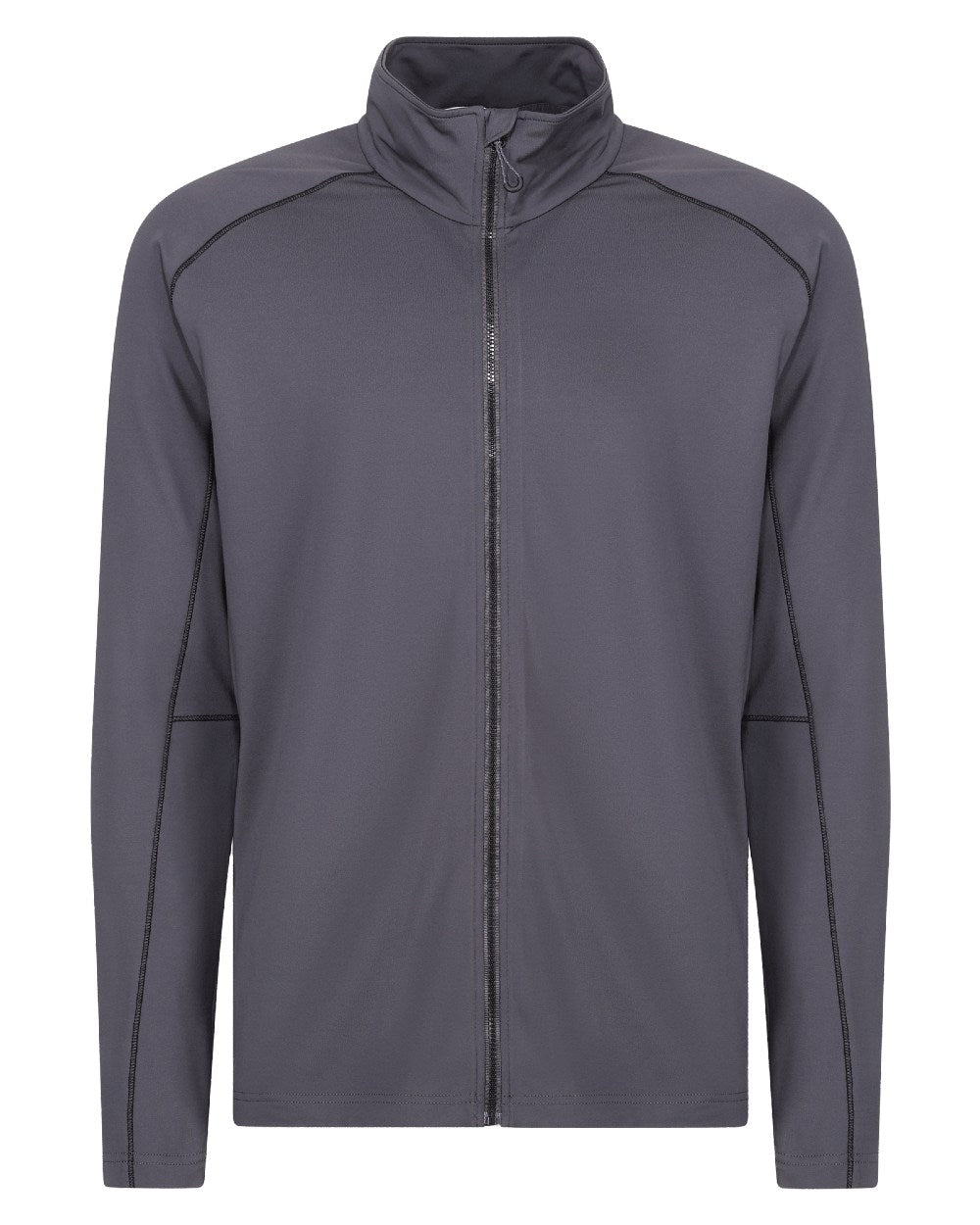 Seal Grey coloured Regatta Professional Mens Stretch Full-Zip Midlayer on white background 