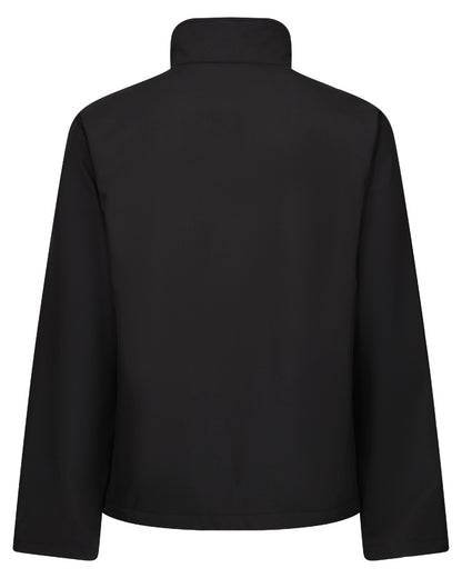 Black coloured Regatta Professional Mens Thermogen Heated Softshell Jacket on white background 