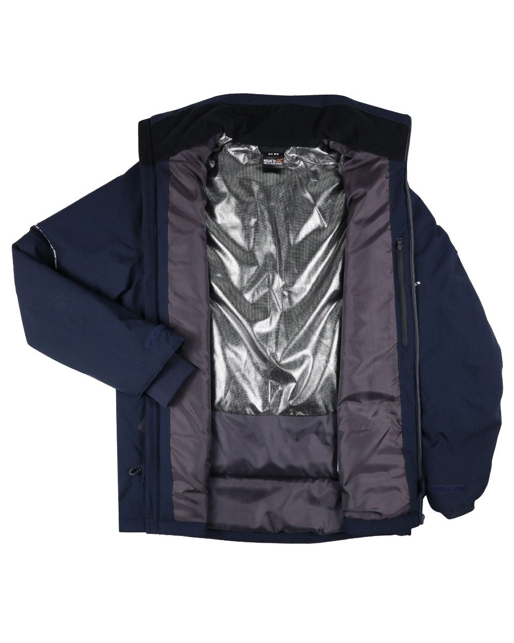Navy Grey coloured Regatta Professional Mens X-Pro Marauder III Waterproof Insulated Jacket on white background 