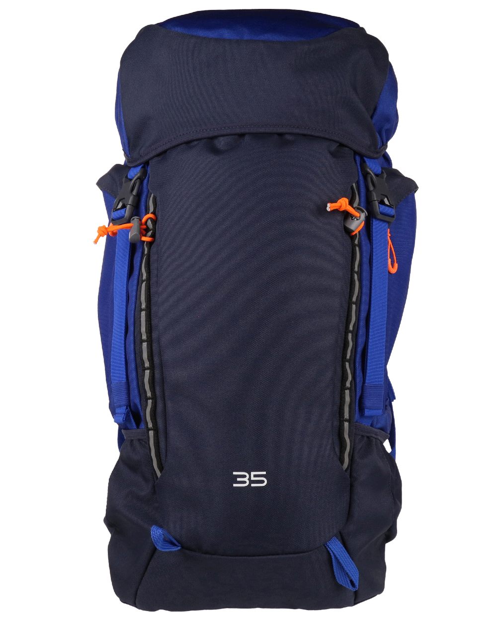 Navy New Royal coloured Regatta Professional Ridgetrek 35L Backpack on white background 