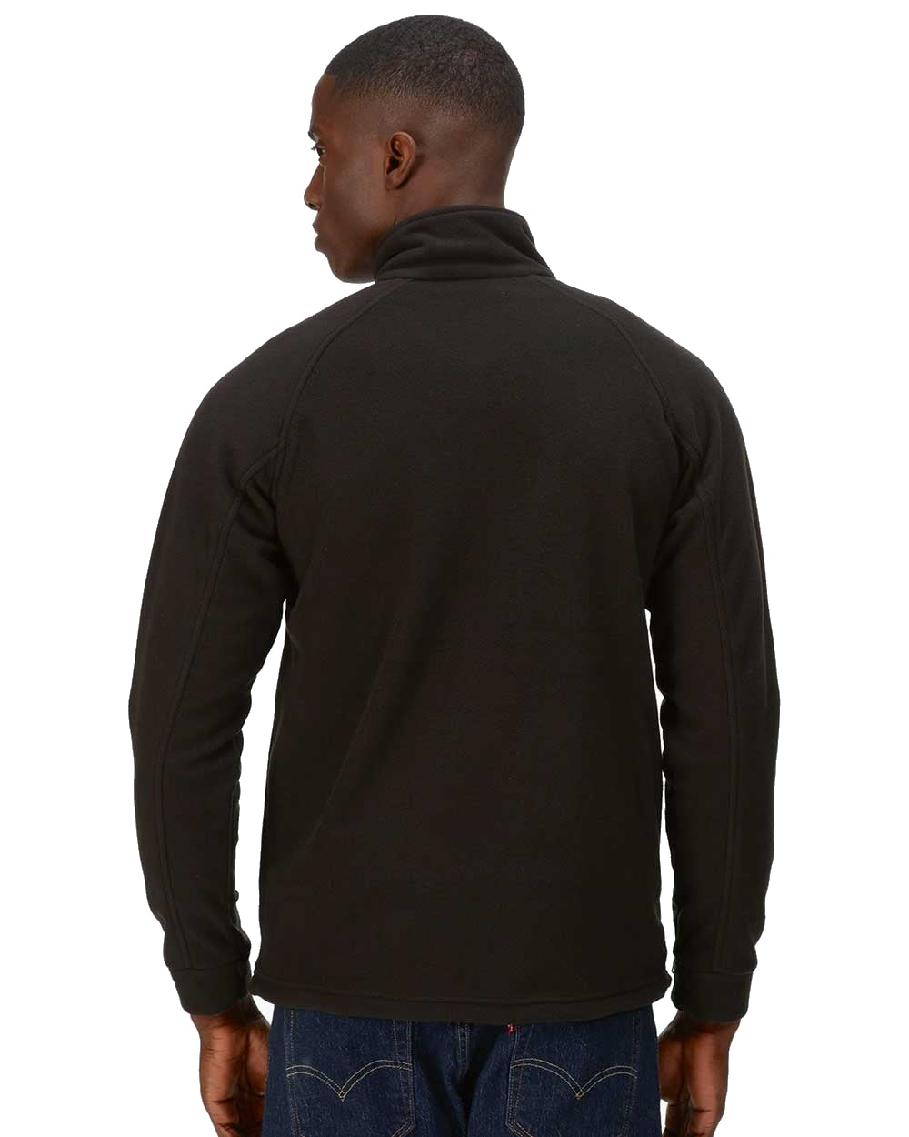 Black coloured Regatta Thor III Fleece on white background 