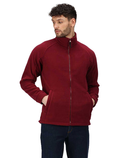 Bordeaux coloured Regatta Thor III Fleece on white background 