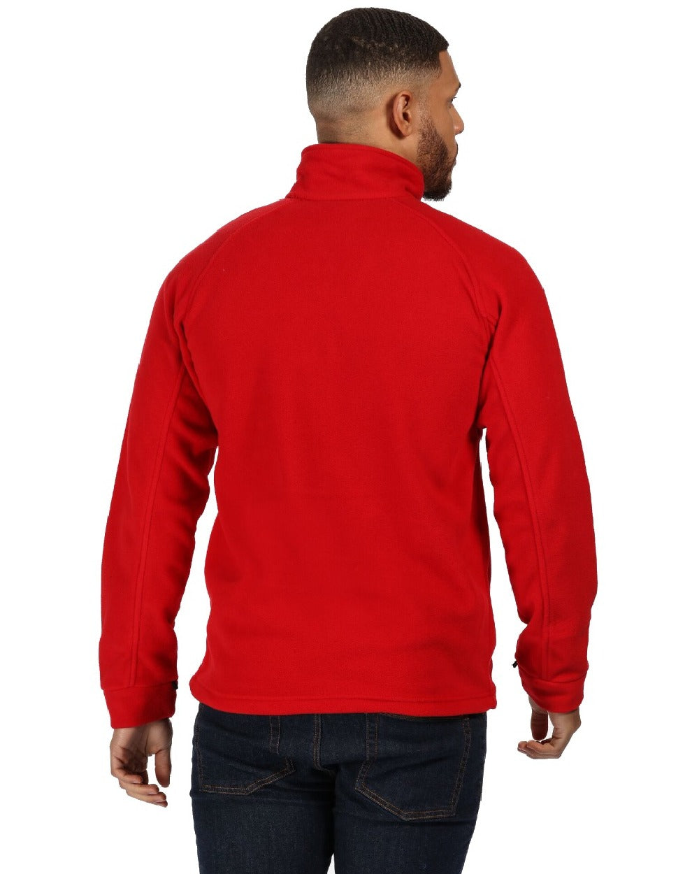 Classic Red coloured Regatta Thor III Fleece on white background 