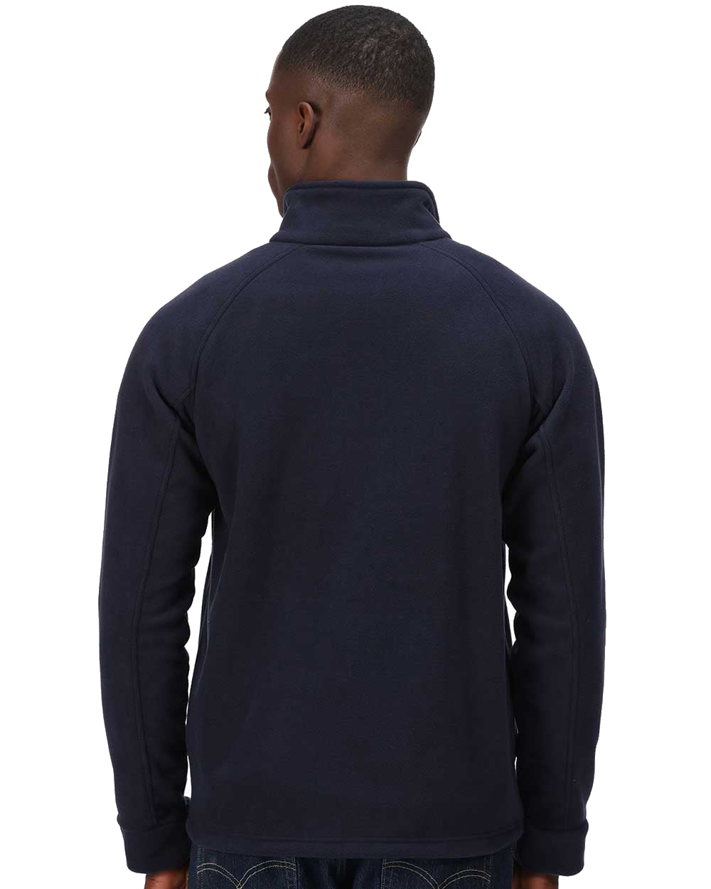 Dark Navy coloured Regatta Thor III Fleece on white background 