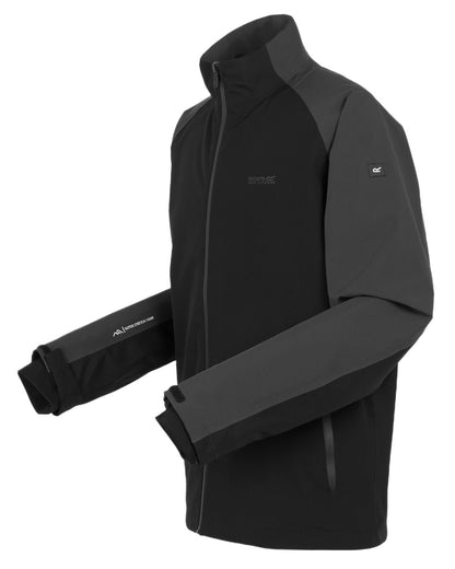 Ash Black Coloured Regatta Tolby Stretch Jacket on white background 