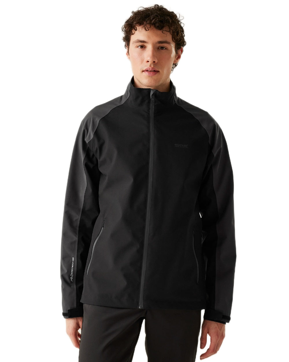 Ash Black Coloured Regatta Tolby Stretch Jacket on white background 