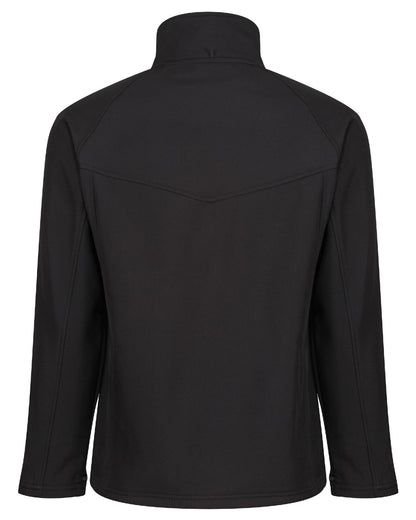 All Black coloured Regatta Uproar Softshell Jacket on white background 