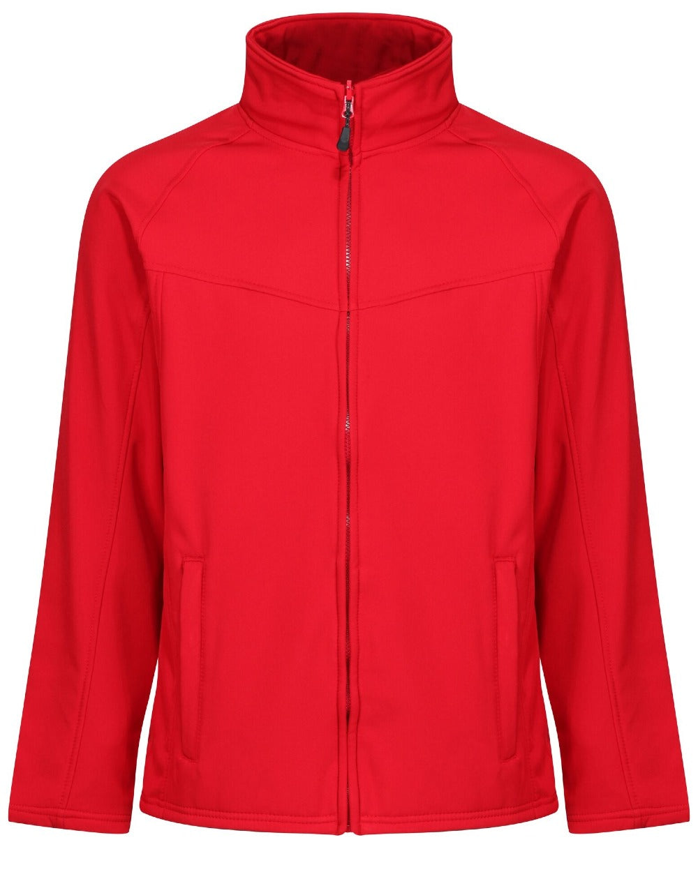 Classic Red coloured Regatta Uproar Softshell Jacket on white background 