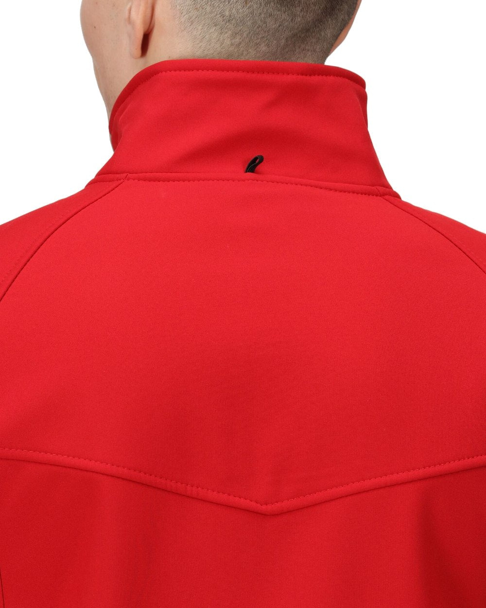 Classic Red coloured Regatta Uproar Softshell Jacket on white background 