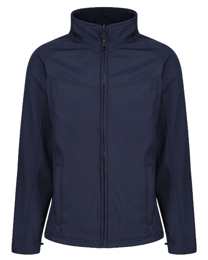 Navy coloured Regatta Uproar Softshell Jacket on white background 