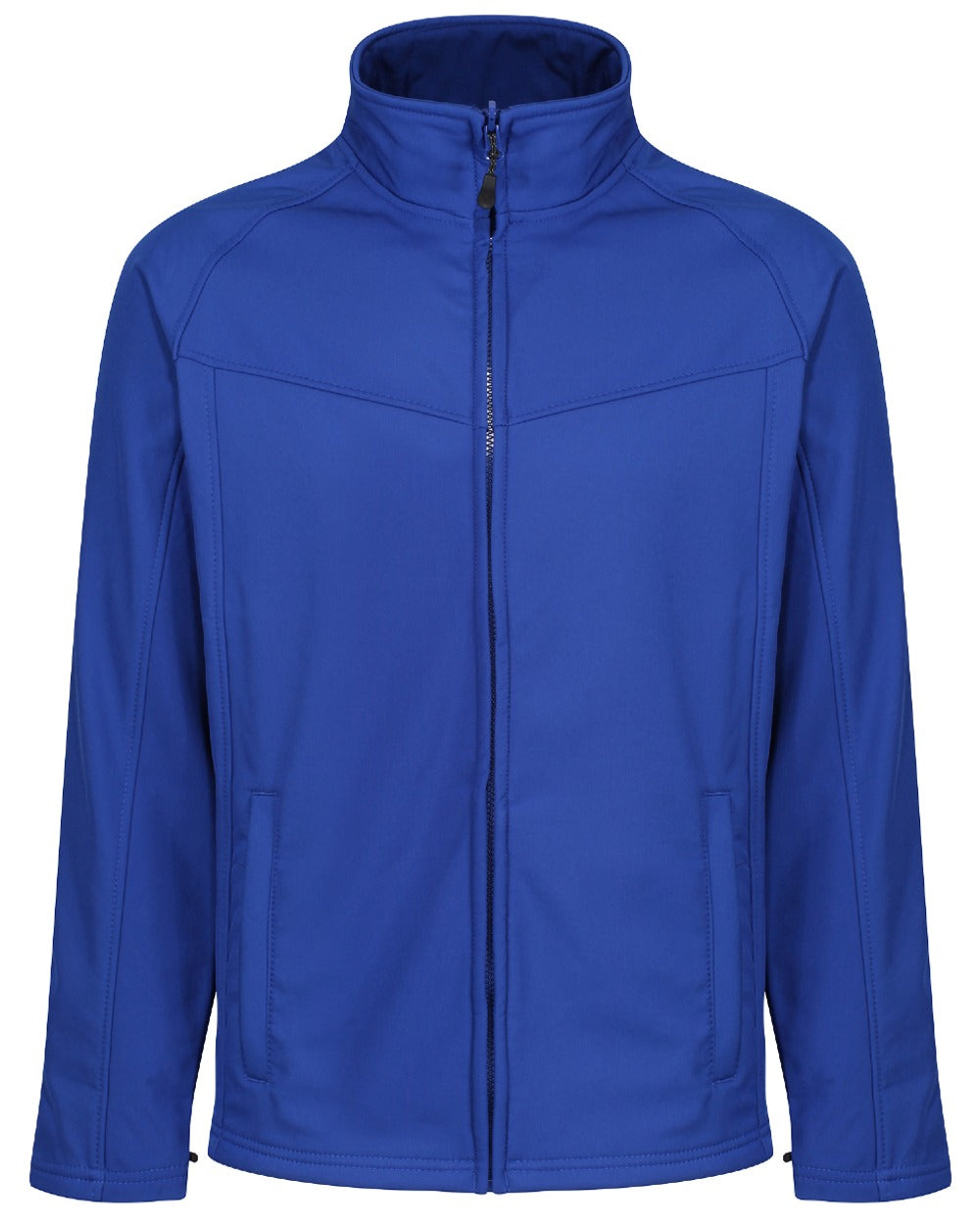 New Royal coloured Regatta Uproar Softshell Jacket on white background 