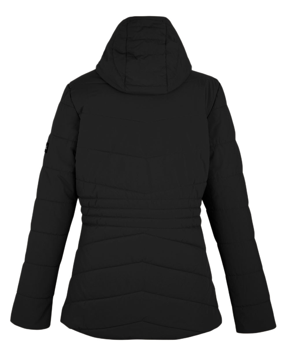 Black Coloured Regatta Womens Agara Quilted Jacket on white background 