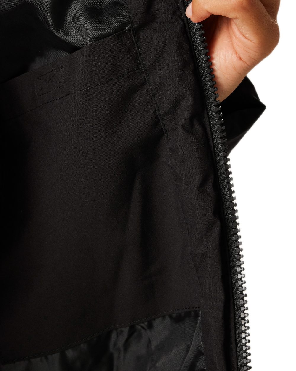 Black Coloured Regatta Womens Agara Quilted Jacket on white background 