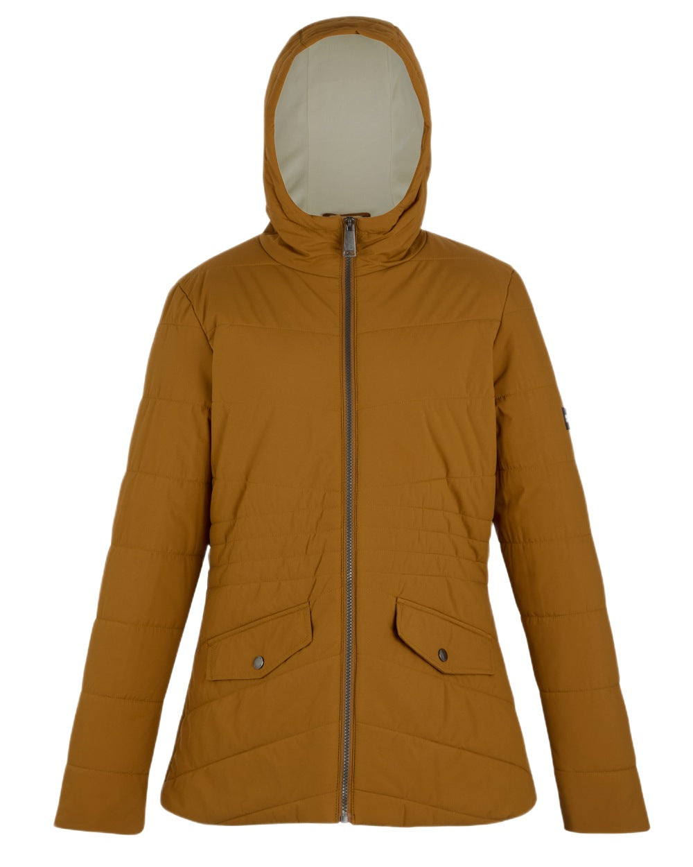 Glazed Ginger Coloured Regatta Womens Agara Quilted Jacket on white background 